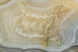 Polished Banded Blue and White Agate - Madagascar #327282-1